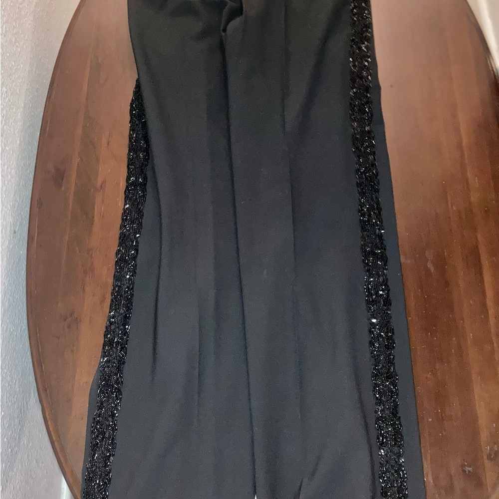 Trina Turk Embellished Sequin Black Pants Size 0